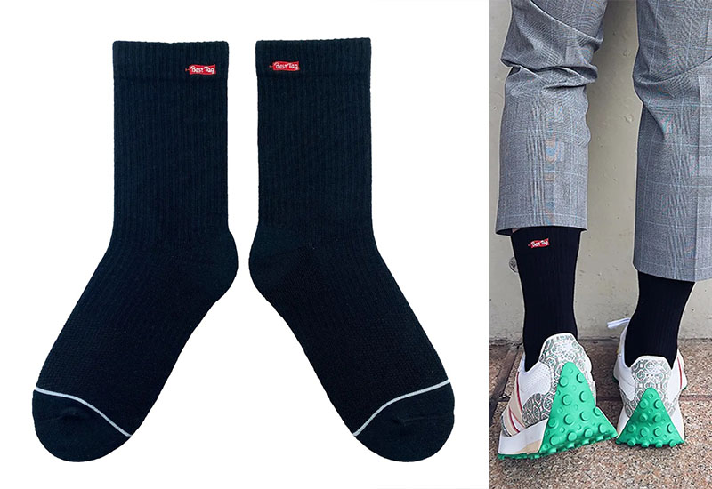 經典素色襪黑 厚襪款(1種尺寸)